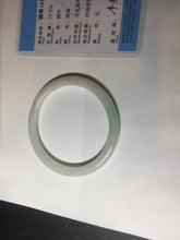 Load image into Gallery viewer, 54.5mm certified 100% natural Type A white/sunny green round cut jadeite jade bangle BL50-3524