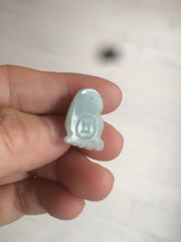 Load image into Gallery viewer, 100% Natural icy watery green white purple jadeite Jade foot pendant AX28