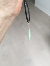 Load image into Gallery viewer, 100% natural Type A light green/white concentric circle jadeite jade safety Guardian ring pendant BN28