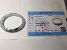 Load image into Gallery viewer, 51.5mm certified Type A 100% Natural sunny green purple oval Jadeite Jade bangle BN43-5137