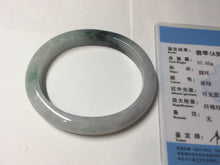 Load image into Gallery viewer, 51.5mm certified Type A 100% Natural sunny green purple oval Jadeite Jade bangle BN43-5137