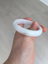 Load image into Gallery viewer, 52mm certified Type A 100% Natural sunny green/white/red oval Jadeite Jade bangle E92-0263