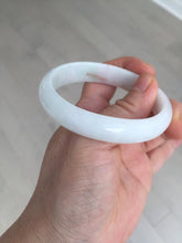 Load image into Gallery viewer, 52mm certified Type A 100% Natural sunny green/white/red oval Jadeite Jade bangle E92-0263