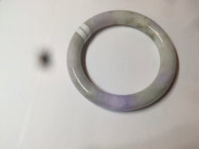 Load image into Gallery viewer, 54.3mm Certified 100% natural Type A green/brown/purple round cut jadeite jade bangle AZ26-5218