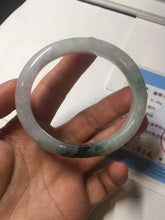 Load image into Gallery viewer, 51.5mm certified Type A 100% Natural sunny green purple oval Jadeite Jade bangle BN43-5137