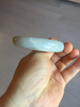 Load image into Gallery viewer, 57mm Certified type A 100% Natural light green white Jadeite bangle AX141-0794