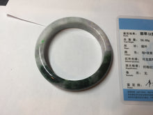 Load image into Gallery viewer, 55.5mm Certified 100% natural Type A dark green/purple Emerald Vale jadeite jade bangle PB94-8988