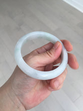 Load image into Gallery viewer, 58mm Certified type A 100% Natural light green/white Jadeite bangle AR118-0253