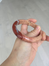 Load image into Gallery viewer, 58mm 100% natural red jasper stone(红碧玉,鸡血石) bangle XY105
