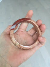 Load image into Gallery viewer, 58mm 100% natural red jasper stone(红碧玉,鸡血石) bangle XY105