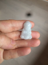 Load image into Gallery viewer, 100% Natural light green white jadeite Jade baby buddha (宝宝佛) pendant AX27
