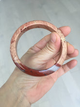 Load image into Gallery viewer, 58mm 100% natural red jasper stone(红碧玉,鸡血石) bangle XY105