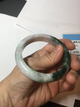 Load image into Gallery viewer, 55.5mm Certified 100% natural Type A dark green/purple Emerald Vale jadeite jade bangle PB94-8988