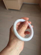 Load image into Gallery viewer, 59.5mm certified 100% natural light green/white/purple round cut jadeite jade bangle BS38-(5572)