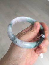 Load image into Gallery viewer, 59mm Certified Type A 100% Natural sunny green dark green purple Jadeite Jade bangle BP99-4054