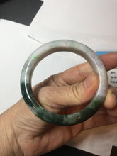 Load image into Gallery viewer, 55.5mm Certified 100% natural Type A dark green/purple Emerald Vale jadeite jade bangle PB94-8988