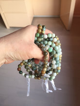 Load image into Gallery viewer, 6-8mm size 52-64mm 100% natural type A green/yellow/brown/black jadeite jade beads bracelet group BL133
