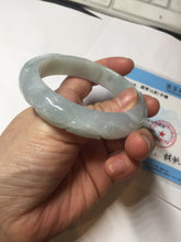 Load image into Gallery viewer, 55.3mm Certified Type A 100% Natural light green with carved Ancient Coin, Auspicious Cloud, and Lingzhi Jadeite Jade bangle PD148-6258