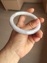 Load image into Gallery viewer, 59.5mm certified 100% natural light green/white/purple round cut jadeite jade bangle BS38-(5572)