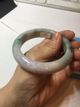 Load image into Gallery viewer, 58mm Certified 100% natural Type A green/purple jadeite jade bangle PB95-8990