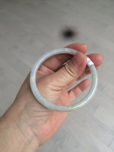 Load image into Gallery viewer, 55.5mm Certified type A 100% Natural light purple/white/green slim round cut Jadeite bangle BF74-2550