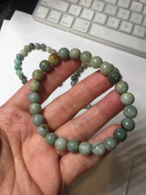 Load image into Gallery viewer, 6-8mm size 52-64mm 100% natural type A green/yellow/brown/black jadeite jade beads bracelet group BL133