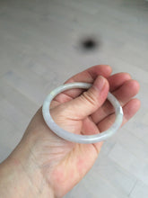 Load image into Gallery viewer, 55.5mm Certified type A 100% Natural light purple/white/green slim round cut Jadeite bangle BF74-2550