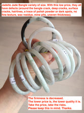 Load image into Gallery viewer, Type A 100% Natural dark green/white/black/purple Jadeite Jade bangle (with big defects) group 4