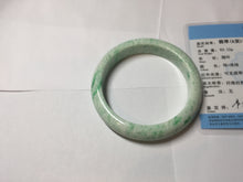 Load image into Gallery viewer, 56mm certified 100% natural Type A sunny green white jadeite bangle PD149-6261