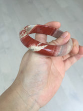 Load image into Gallery viewer, 55mm 100% natural red jasper stone(红碧玉,鸡血石) bangle XY102