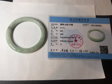 Load image into Gallery viewer, 55.7mm Certified 100% natural Type A light green round cut jadeite jade bangle BL54-3291