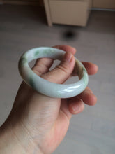 Load image into Gallery viewer, 58mm certified 100% natural light green/purple/yellow (Fu Lu Shou) jadeite jade bangle AZ135-1464