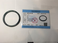 Load image into Gallery viewer, 63mm Certified Type A 100% Natural deep sea dark green/blue/black slim round cut Guatemala Jadeite bangle PC61-2067