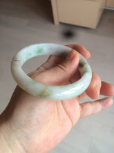 Load image into Gallery viewer, 58mm certified 100% natural light green/purple/yellow (Fu Lu Shou) jadeite jade bangle AZ135-1464