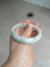 Load image into Gallery viewer, 58mm certified 100% natural light green/purple/yellow (Fu Lu Shou) jadeite jade bangle AZ135-1464