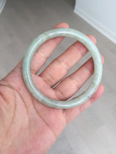 Load image into Gallery viewer, 58.6mm Certified Type A 100% Natural light green/brown round cut Jadeite Jade bangle AR109-4512