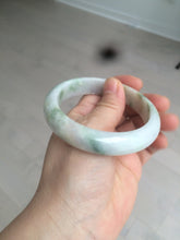 Load image into Gallery viewer, 58mm certified 100% natural light green/purple/yellow (Fu Lu Shou) jadeite jade bangle AZ135-1464