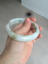 Load image into Gallery viewer, 58mm certified 100% natural light green/purple/yellow (Fu Lu Shou) jadeite jade bangle AZ135-1464