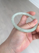 Load image into Gallery viewer, 58.6mm Certified Type A 100% Natural light green/brown round cut Jadeite Jade bangle AR109-4512