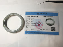 Load image into Gallery viewer, 57.7mm certified Type A 100% Natural dark green brown white with floating seaweed Jadeite Jade bangle BS24-7692