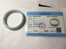 Load image into Gallery viewer, 58mm certified 100% natural Type A sunny green white jadeite bangle PD150-6263