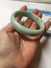 Load image into Gallery viewer, 58mm certified 100% natural Type A sunny green white jadeite bangle PD150-6263
