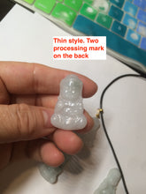 Load image into Gallery viewer, 100% Natural light green white jadeite Jade baby buddha (宝宝佛) pendant AX27