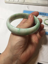 Load image into Gallery viewer, 58mm certified 100% natural Type A sunny green white jadeite bangle PD150-6263