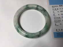 Load image into Gallery viewer, 53.7mm Certified 100% natural Type A sunny green purple jadeite jade bangle BQ35-4145