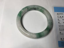 Load image into Gallery viewer, 53.7mm Certified 100% natural Type A sunny green purple jadeite jade bangle BQ35-4145