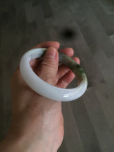Load image into Gallery viewer, 60mm certified type A 100% Natural green/dark green/white jadeite jade bangle BG26-1711