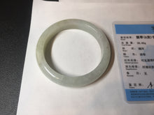 Load image into Gallery viewer, 57.5mm certified 100% natural Type A icy watery light yellow/white with jadeite jade bangle BL56-3288
