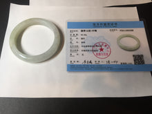 Load image into Gallery viewer, 57.5mm certified 100% natural Type A icy watery light yellow/white with jadeite jade bangle BL56-3288