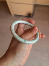 Load image into Gallery viewer, 57mm Certified Type A 100% Natural sunny green round cut Jadeite Jade bangle AK77-3296